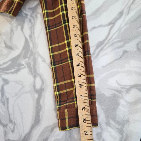 Hours Vintage Style Y2K Cropped Plaid Zip-Up V Neck Jacket Women's Size XS - Picture 5 of 13